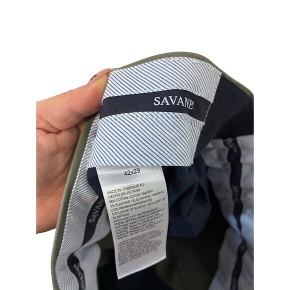 Savane Max Comfort Waistband Tailor Fit Chino Pants Holiday Dusty Olive 42W 29L - Picture 3 of 4